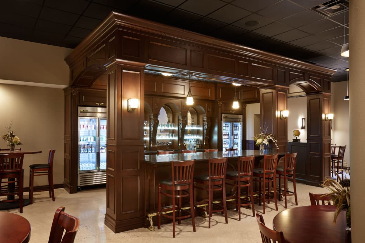 Custom Cherry Pub With A Dark Truffle Finish