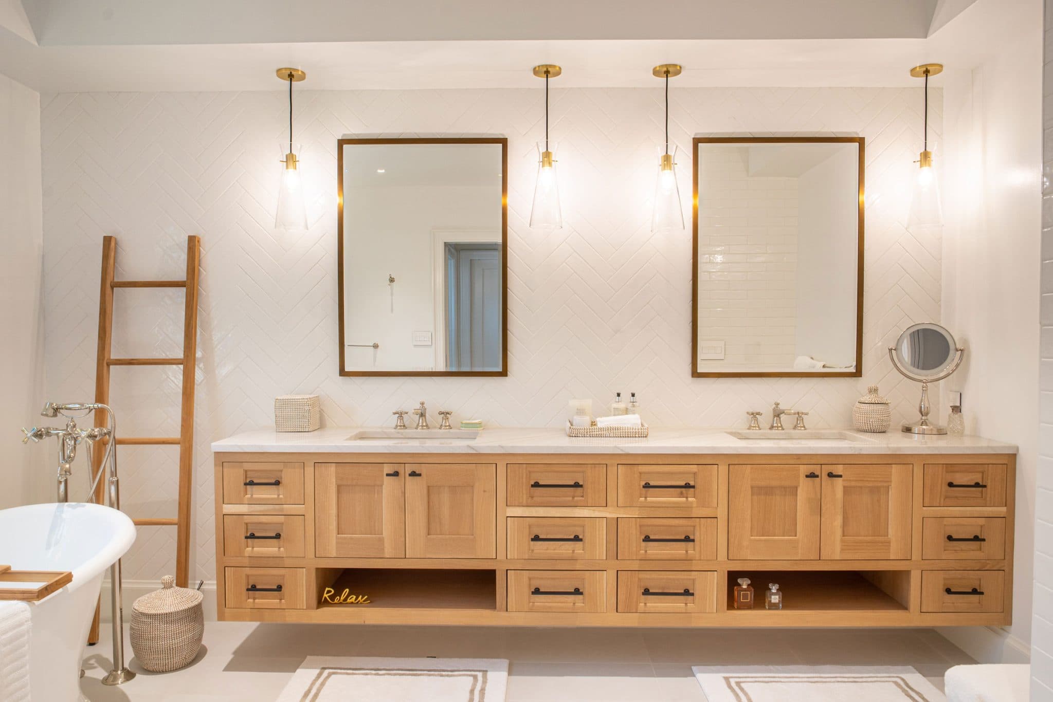 Floating Primary Double Vanity