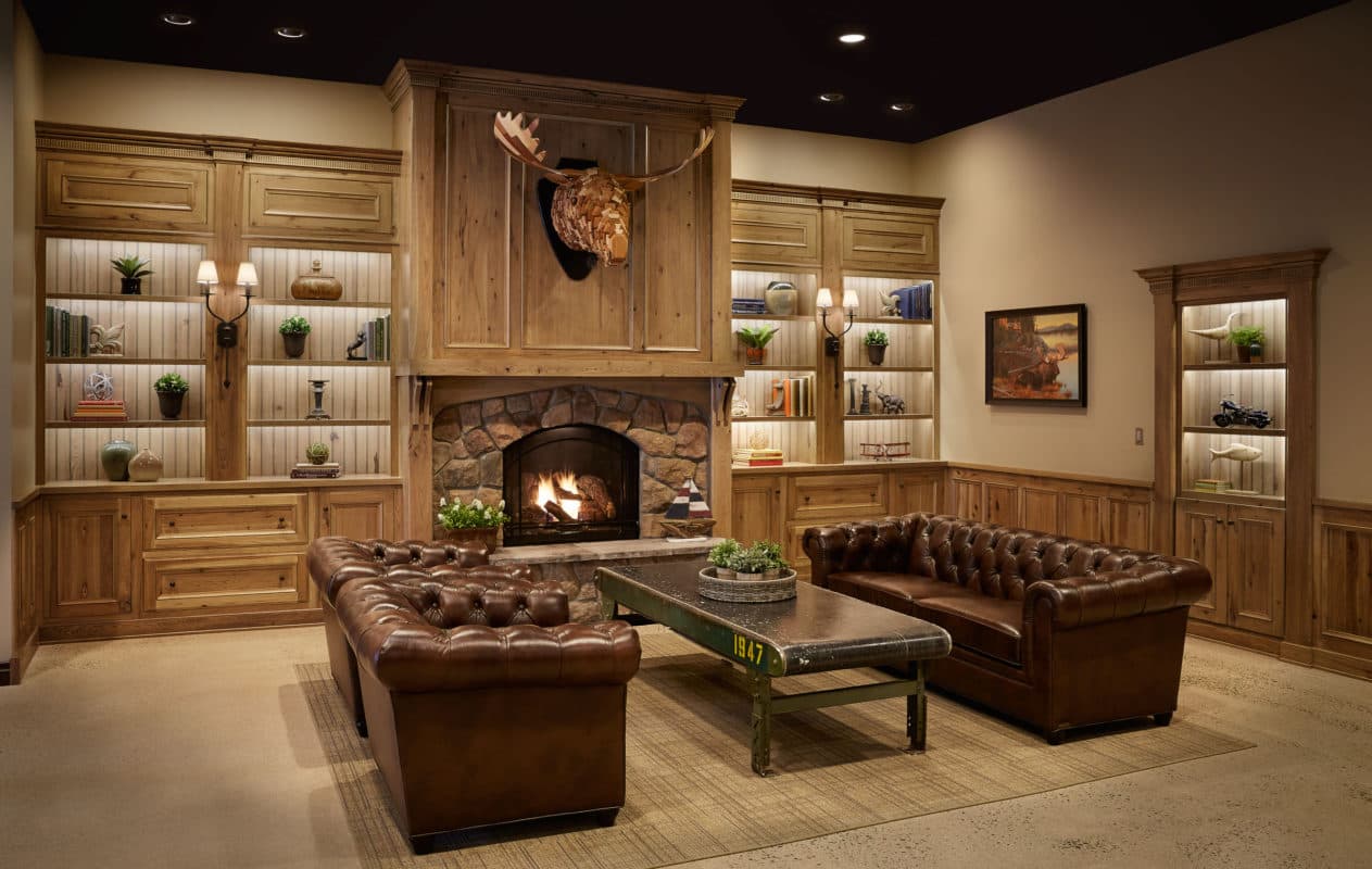 Library In Rustic Hickory