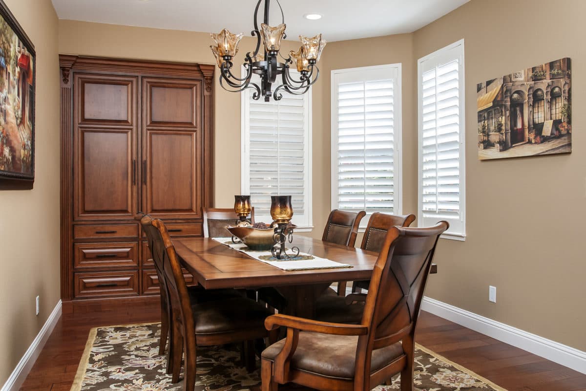 Medium Brown Dining Room Cabinets