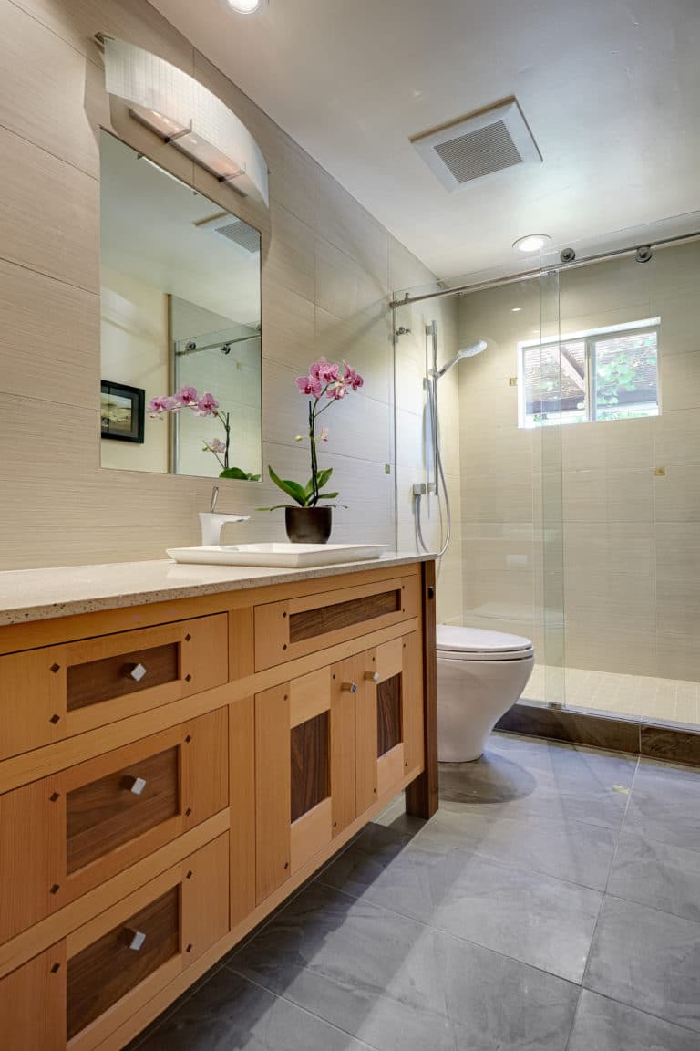 Natural Fir & Walnut Bathroom Vanity