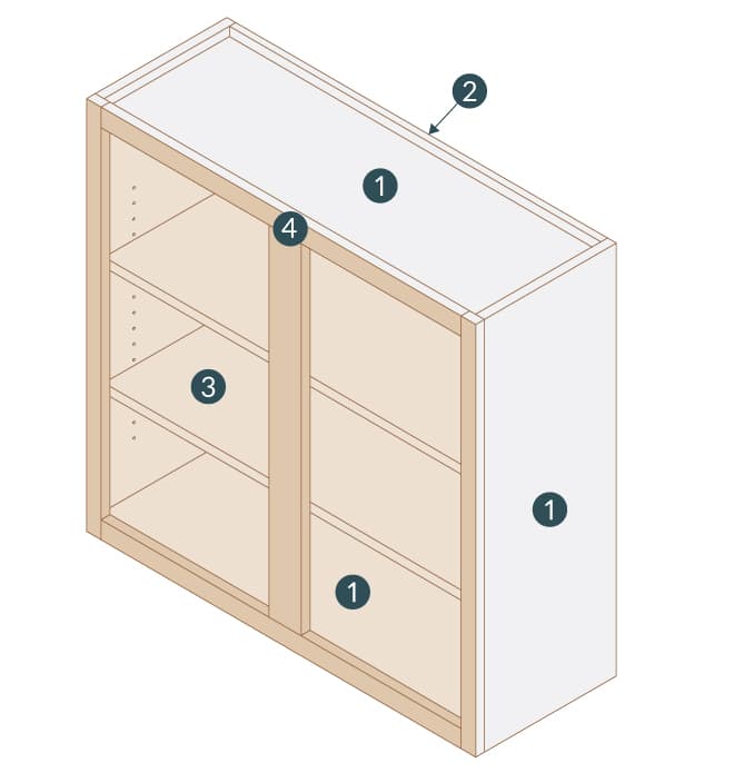 CURRENT WALL CABINETS construction diagram